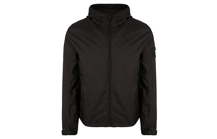 Order PRADA Black Logo Hooded Jacket SGB119-Q04-F0002