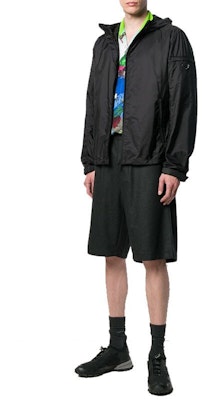 PRADA Black Logo Hooded Jacket SGB119-Q04-F0002 Purchase PRADA Black Logo Hooded Jacket SGB119-Q04-F0002