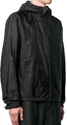 PRADA Black Logo Hooded Jacket SGB119-Q04-F0002 Details for PRADA Black Logo Hooded Jacket SGB119-Q04-F0002
