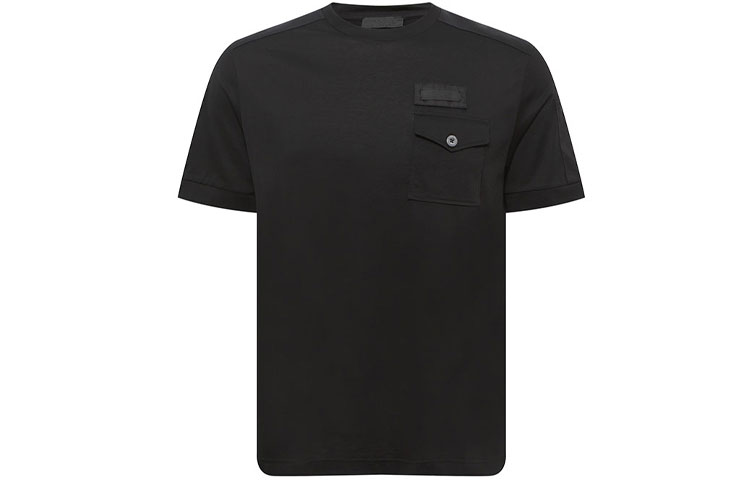 PRADA Black Logo Pocket Short Sleeve T-Shirt UJN626-1VT4-F00022