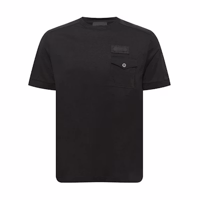 PRADA Black Logo Pocket Short Sleeve T-Shirt UJN626-1VT4-F00022