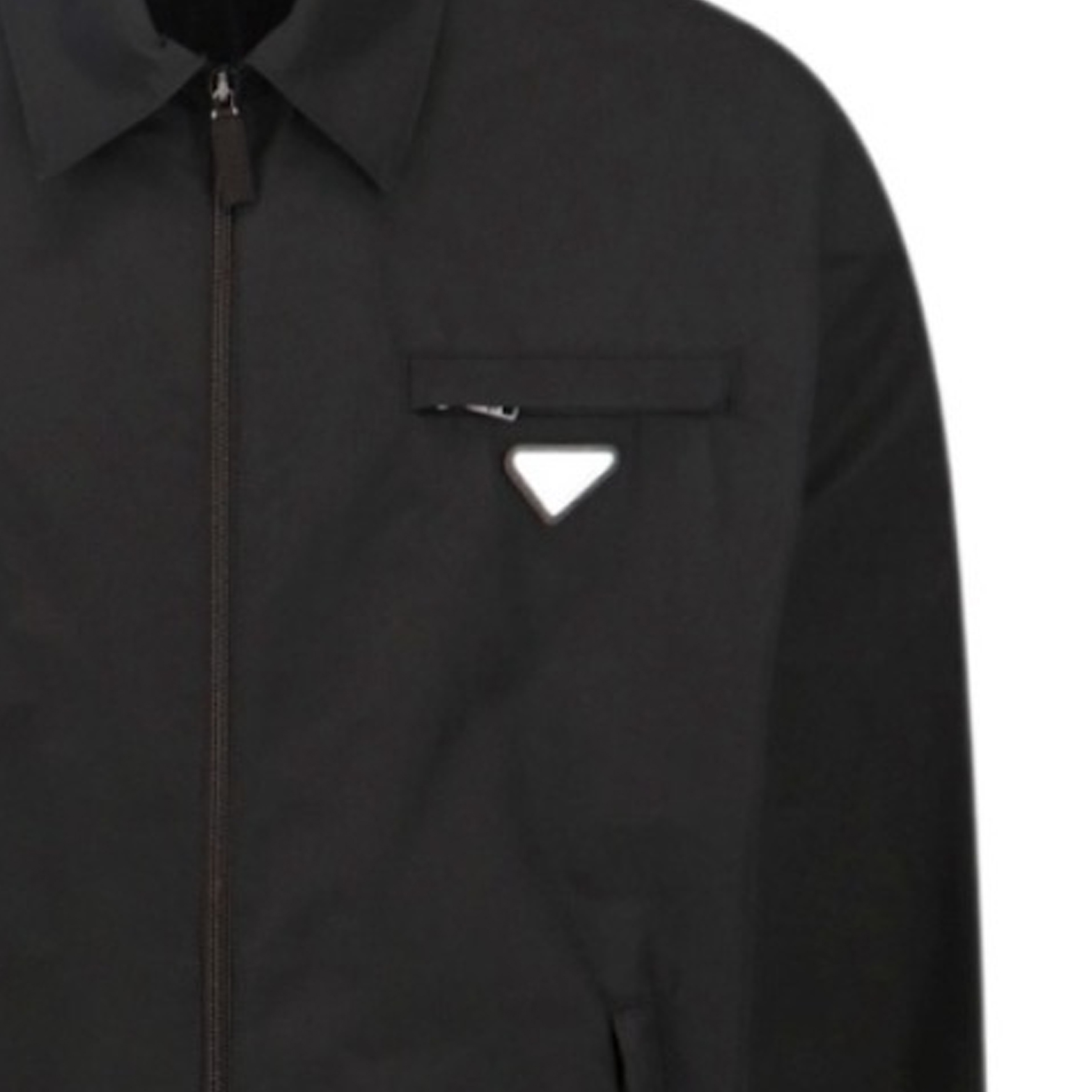 Details for Prada 黑色標誌拉鍊休閒寬鬆長袖外套 SGN889-U43-F0002-S-232