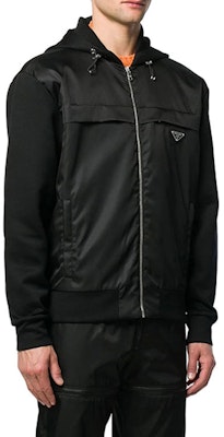 PRADA Black Logo Zip-Up Hooded Jacket. UJL070-1R4H-F0806-S-202 Purchase PRADA Black Logo Zip-Up Hooded Jacket. UJL070-1R4H-F0806-S-202