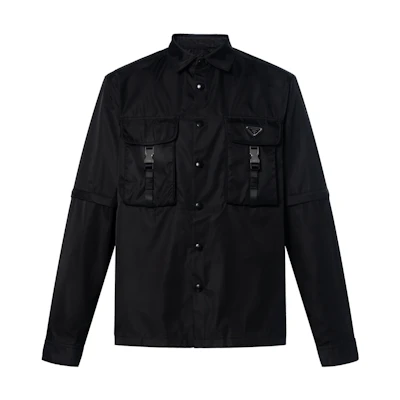 PRADA Black Long-Sleeve Loose Fit Button-Up Shirt SC548-1WQ8-F0002-S-212