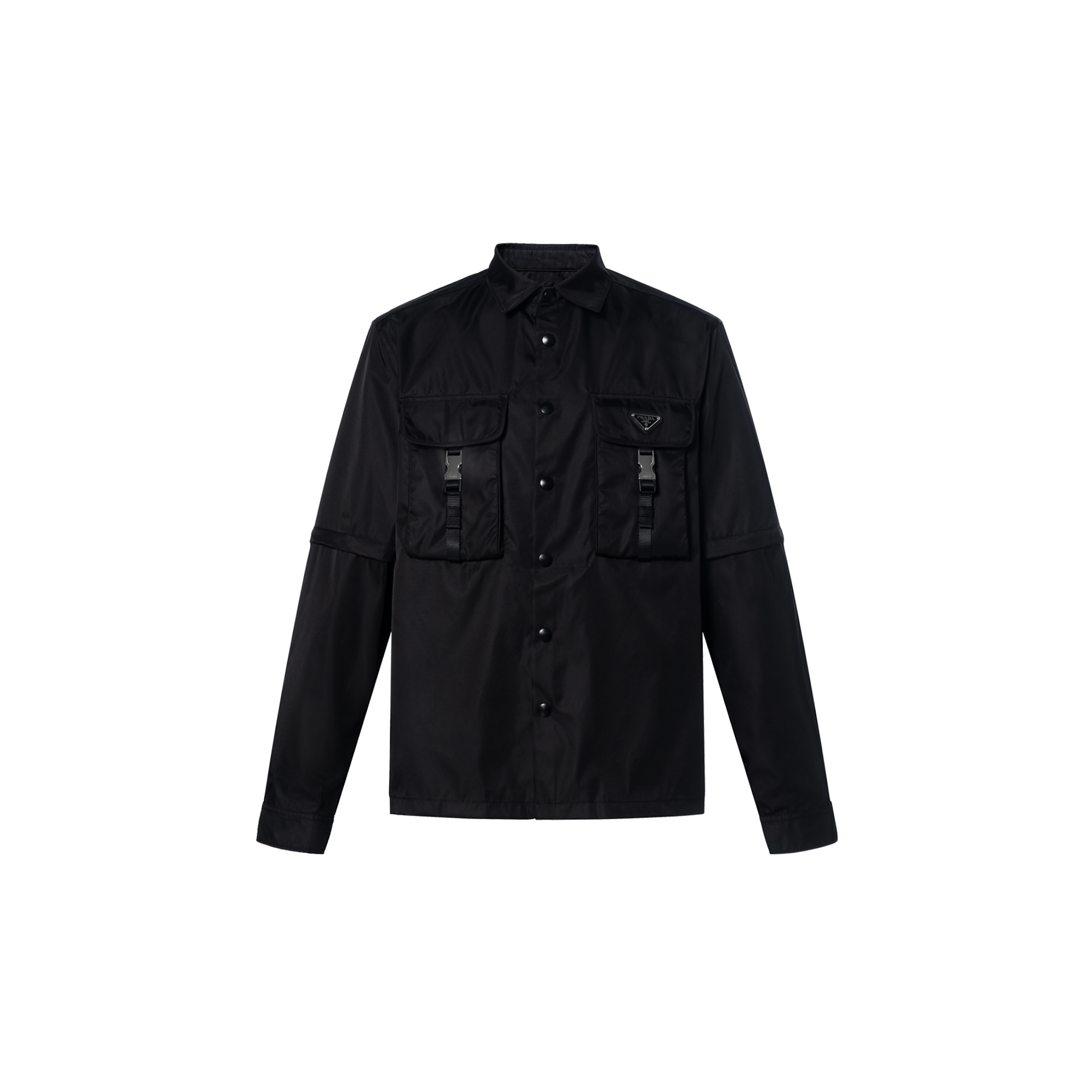 Order PRADA 黑色長袖寬鬆版型襯衫 SC548-1WQ8-F0002-S-212