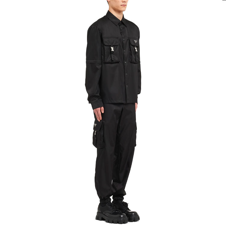 Details for PRADA 黑色長袖寬鬆版型襯衫 SC548-1WQ8-F0002-S-212