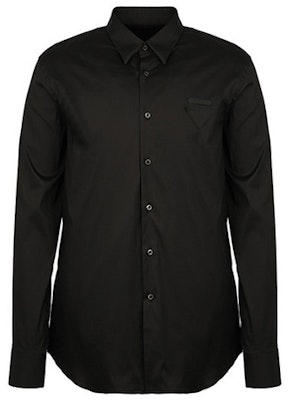 Camisa PRADA Negra Manga Larga de Mezcla de Algodón Elástico. UCN259-F62-F0002 Order Camisa PRADA Negra Manga Larga de Mezcla de Algodón Elástico. UCN259-F62-F0002