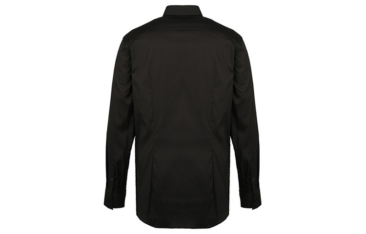 Lookbook Camisa PRADA Negra Manga Larga de Mezcla de Algodón Elástico. UCN259-F62-F0002