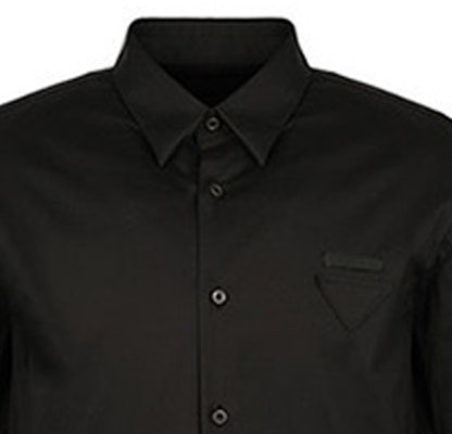 Camisa PRADA Negra Manga Larga de Mezcla de Algodón Elástico. UCN259-F62-F0002 Details for Camisa PRADA Negra Manga Larga de Mezcla de Algodón Elástico. UCN259-F62-F0002
