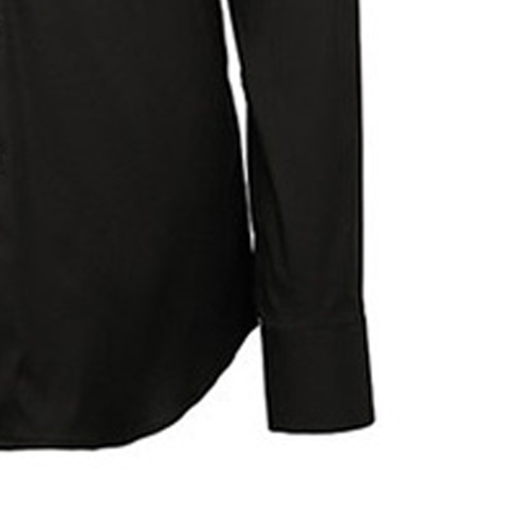 Cheap Camisa PRADA Negra Manga Larga de Mezcla de Algodón Elástico. UCN259-F62-F0002