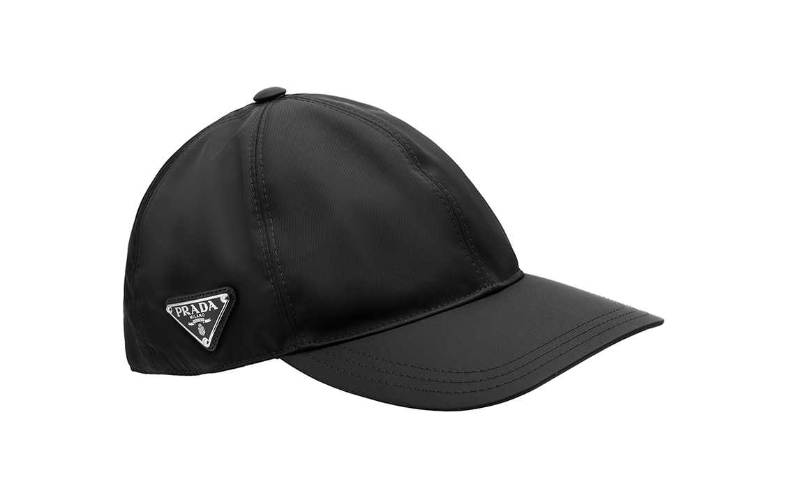 Details for PRADA Black Nylon Baseball Cap with Side Triangle Logo Unisex. 2HC2742DMI-F0002