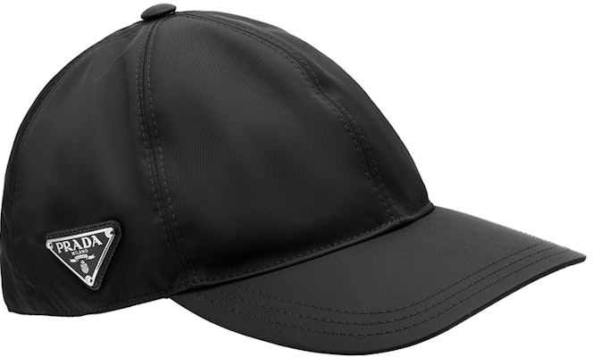 PRADA Black Nylon Baseball Cap with Side Triangle Logo Unisex. 2HC2742DMI-F0002 Details for PRADA Black Nylon Baseball Cap with Side Triangle Logo Unisex. 2HC2742DMI-F0002