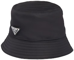 PRADA Black Nylon Bucket Hat with Enamel Triangle Logo 2HC137-2B15-F0002 PRADA Black Nylon Bucket Hat with Enamel Triangle Logo 2HC137-2B15-F0002