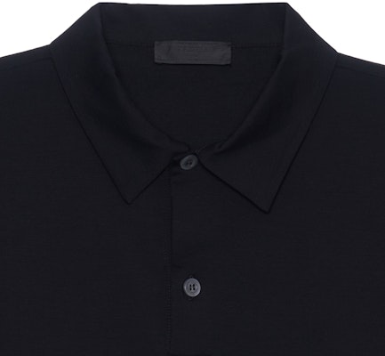 PRADA 黑色刺绣标志领 Polo 衫 UJN664-1UOR-F0002-S-202 Shop PRADA 黑色刺绣标志领 Polo 衫 UJN664-1UOR-F0002-S-202