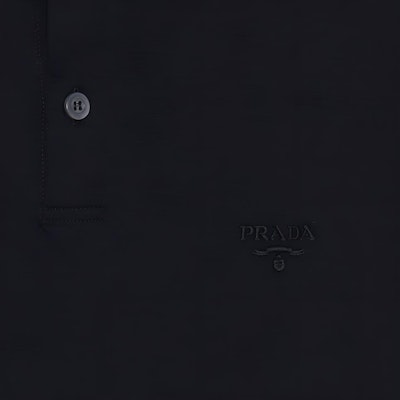 PRADA 黑色刺绣标志领 Polo 衫 UJN664-1UOR-F0002-S-202 Sizing PRADA 黑色刺绣标志领 Polo 衫 UJN664-1UOR-F0002-S-202