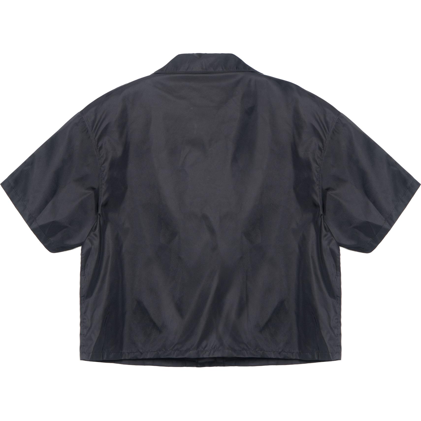 Lookbook 普拉达黑色Re-Nylon三角标宽松短袖衬衫 SC449-1WQ8-F0002-S-182