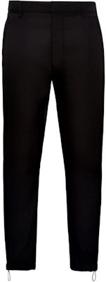 PRADA Black Relaxed Fit Solid Triangle Enamel Logo Casual Pants SPH66S2021WQ8-F0002 Buy PRADA Black Relaxed Fit Solid Triangle Enamel Logo Casual Pants SPH66S2021WQ8-F0002