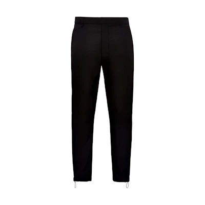 PRADA Black Relaxed Fit Solid Triangle Enamel Logo Casual Pants SPH66S2021WQ8-F0002