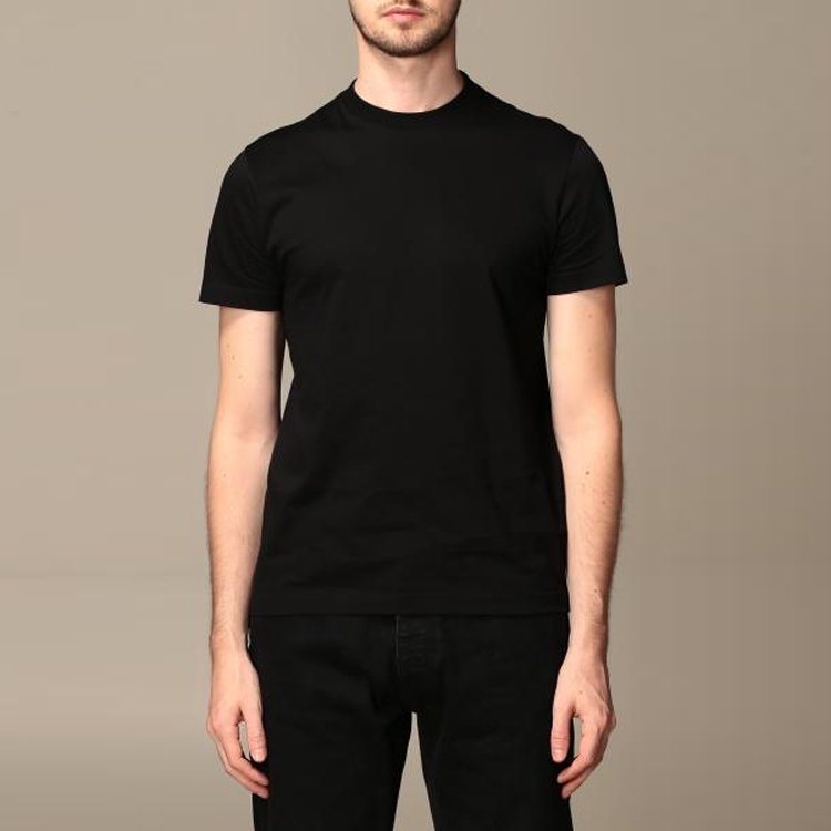 Purchase プラダ ブラック ラウンドネック 半袖 Tシャツ UJM492-ILK-F0002