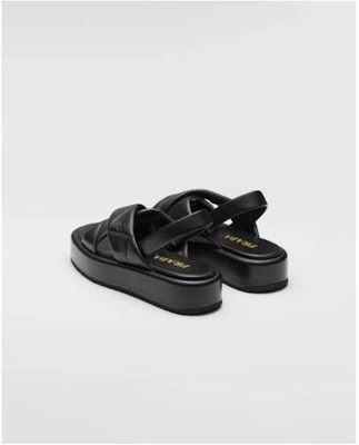 (W) Sandal Slingback Kulit Quilted Prada 1XZ749 'Hitam' 1XZ749038F0002F035 Shop (W) Sandal Slingback Kulit Quilted Prada 1XZ749 'Hitam' 1XZ749038F0002F035