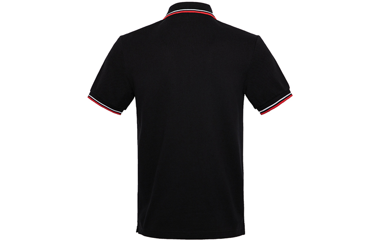 Lookbook 普拉达黑色短袖POLO衫带标志条纹领 SJN256-322-F0AA9