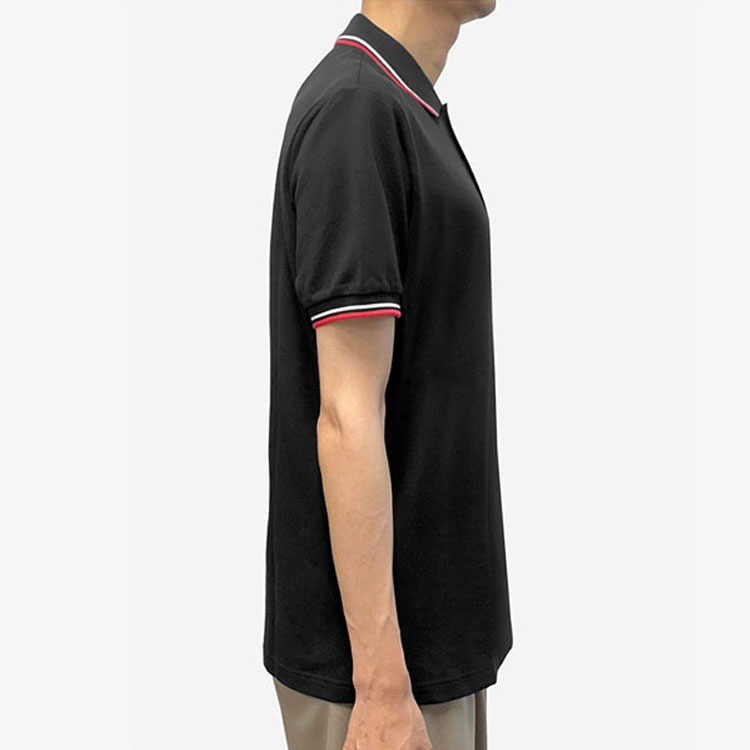 Details for 普拉达黑色短袖POLO衫带标志条纹领 SJN256-322-F0AA9