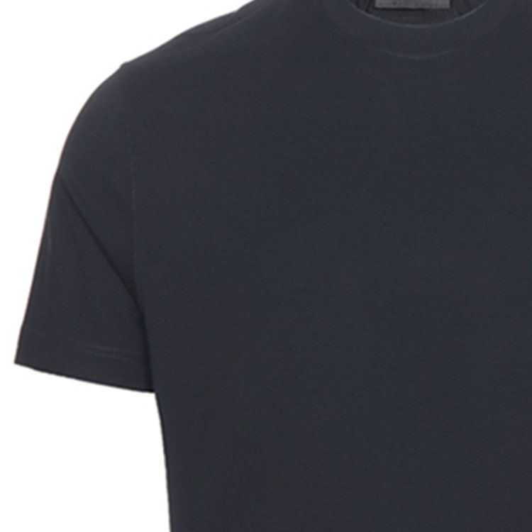 Sizing 프라다 블랙 슬림핏 남성용 크루넥 티셔츠 UJM564-710-F0002-S-092