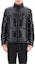 Shop PRADA Black Solid Color Zip-Up Down Jacket with Stand Collar. SGB531-1IE0-F0803