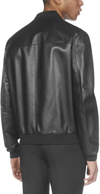 Prada 黑色純色拉鍊長袖飛行夾克 UPW280038-F0002 Shop Prada 黑色純色拉鍊長袖飛行夾克 UPW280038-F0002