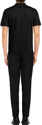 普拉达黑色纯棉直筒短袖POLO衫 UJN444-XGS-F0002-S-181 Shop 普拉达黑色纯棉直筒短袖POLO衫 UJN444-XGS-F0002-S-181