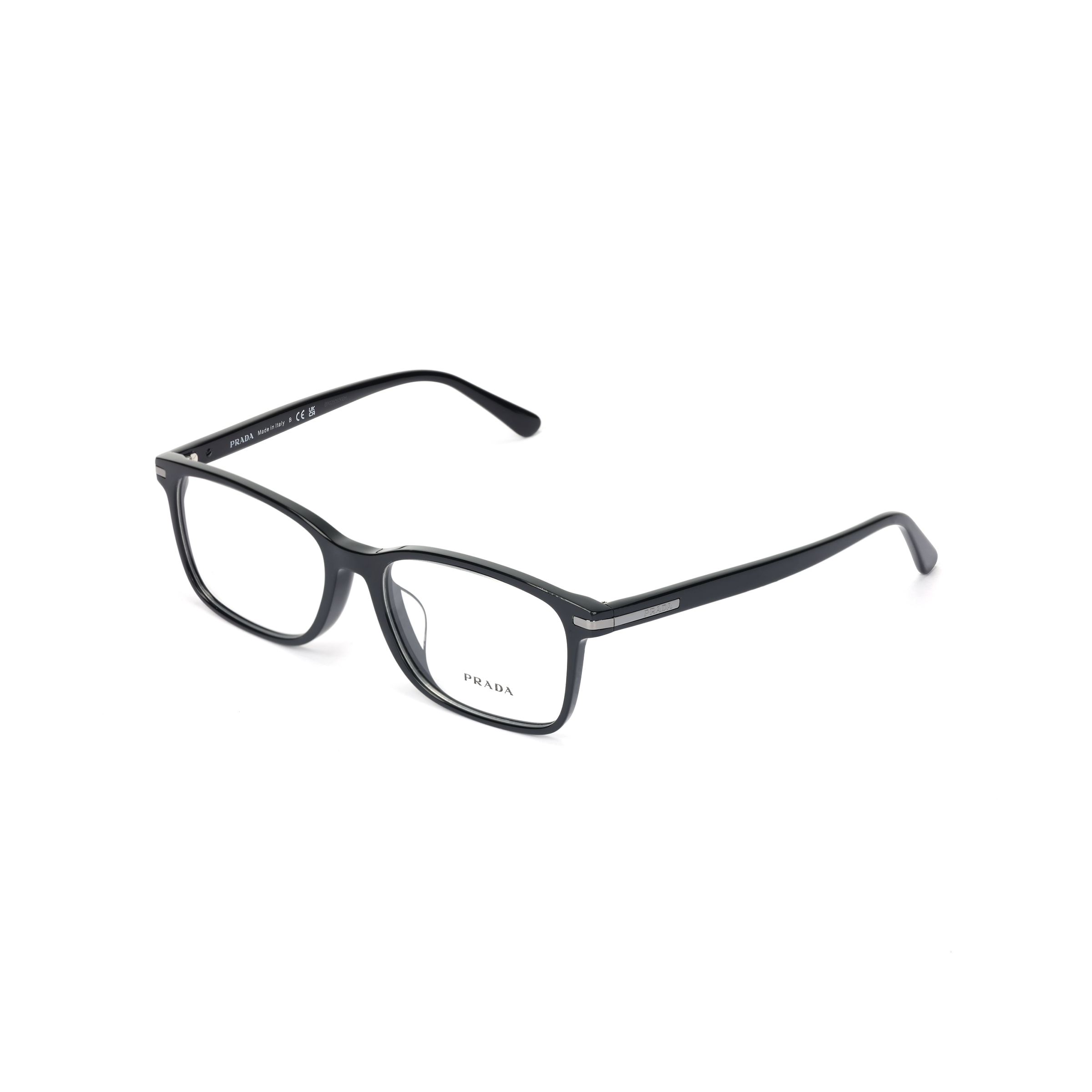 PRADA Black Square Optical Eyeglasses Frame for Men (Prescription Compatible) 0PR14WVF1AB1O156