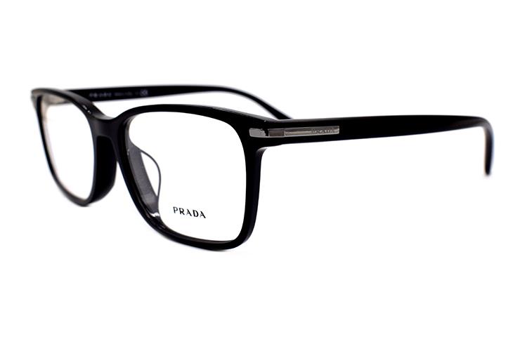 PRADA Black Square Optical Eyeglasses Frame for Men (Prescription Compatible) 0PR14WVF1AB1O156 圖 2
