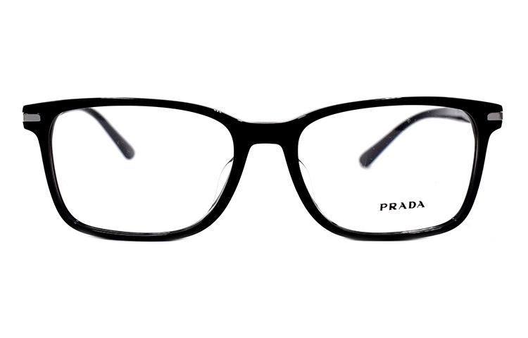 PRADA Black Square Optical Eyeglasses Frame for Men (Prescription Compatible) 0PR14WVF1AB1O156 圖 3