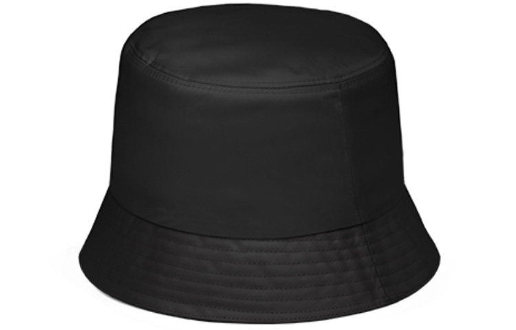 Lookbook Sombrero de Cubo PRADA Negro de Tela Sarga con Logo Triángulo para Hombre. 2HC137-2DXI-F0002