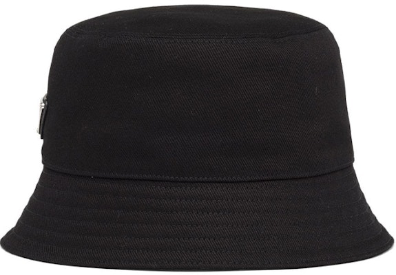 Sombrero de Cubo PRADA Negro de Tela Sarga con Logo Triángulo para Hombre. 2HC137-2DXI-F0002 Shop Sombrero de Cubo PRADA Negro de Tela Sarga con Logo Triángulo para Hombre. 2HC137-2DXI-F0002