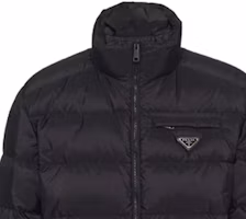 Details for PRADA 黑色冬季羽絨外套,帶拉鍊與立領設計。 SGB702-1YFD-F0002-S-202