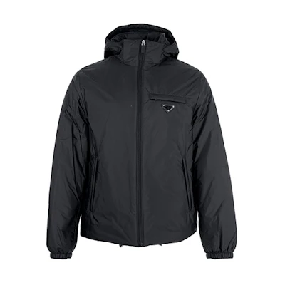 PRADA Black Winter Puffer Jacket Hoodie Long Sleeve Zipper SGN9551WQ9-F0002