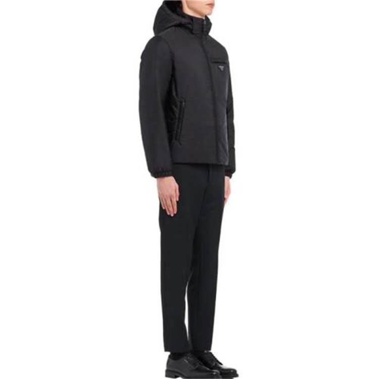 Details for PRADA Black Winter Puffer Jacket Hoodie Long Sleeve Zipper SGN9551WQ9-F0002