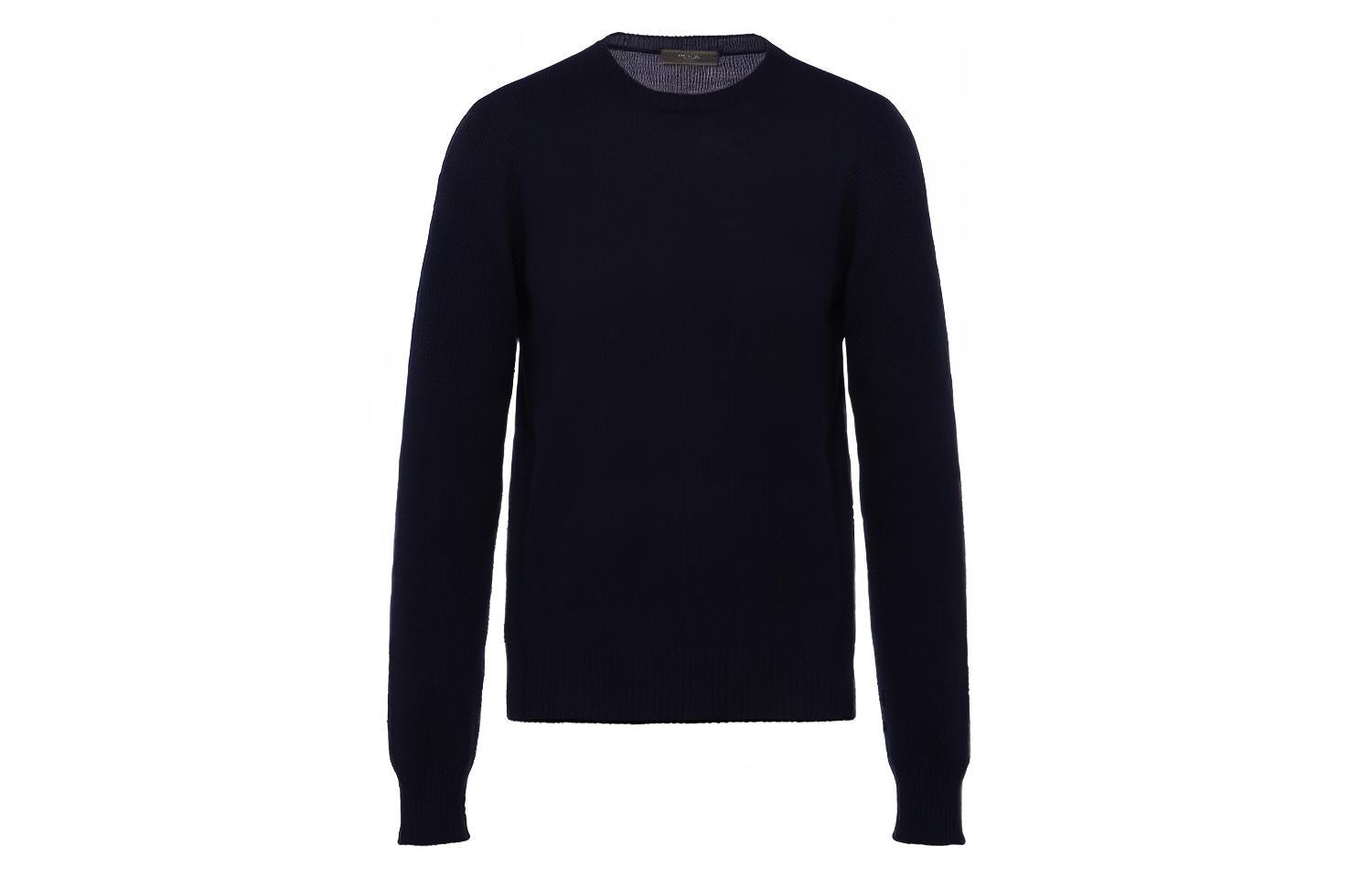 PRADA Blue Cashmere Crewneck Sweater UMA282-1HZN-F0008-S-142
