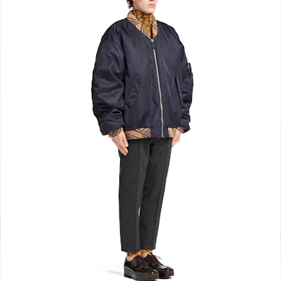 PRADA Blue Logo Patch Zip-Up Long Sleeve Jacket SGB895-1WQ8-F0ABM-S-212 Purchase PRADA Blue Logo Patch Zip-Up Long Sleeve Jacket SGB895-1WQ8-F0ABM-S-212