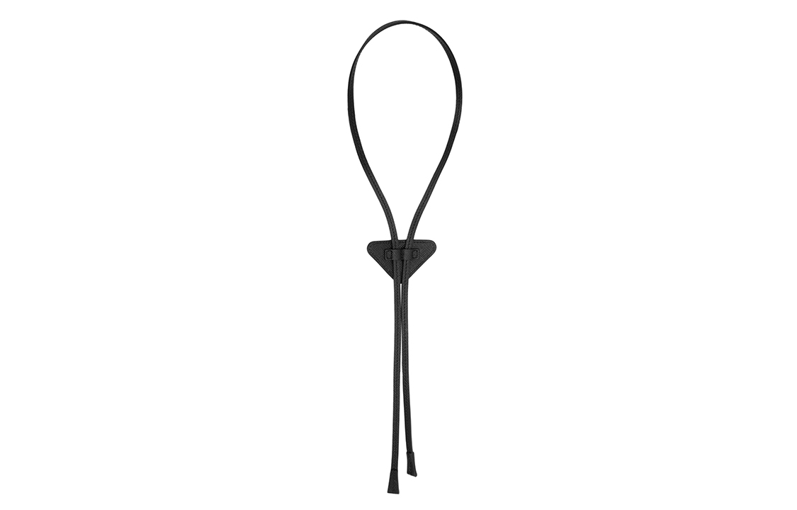 Prada Bolo Leather Tie with Triangle Logo Black 2IC027-QHH-F0002 圖 4