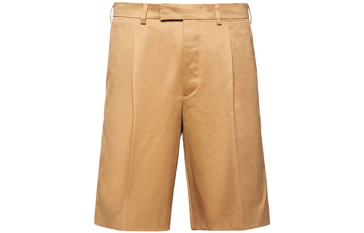 PRADA Brown Bermuda Casual Shorts with Front Pleat Detailing UP0086-1UPX-F0065-S-201 圖 2