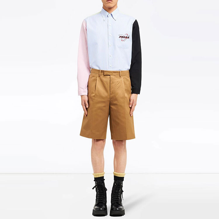 PRADA Brown Bermuda Casual Shorts with Front Pleat Detailing UP0086-1UPX-F0065-S-201 圖 3
