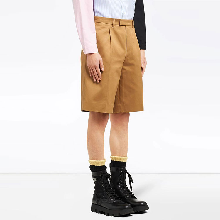 PRADA Brown Bermuda Casual Shorts with Front Pleat Detailing UP0086-1UPX-F0065-S-201 圖 5