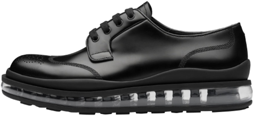 Prada Kasut Derby Kulit Berus 'Hitam' 2EG299_B4L_F0002 Buy Prada Kasut Derby Kulit Berus 'Hitam' 2EG299_B4L_F0002