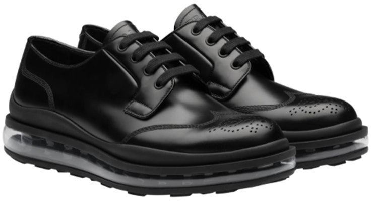 Prada Kasut Derby Kulit Berus 'Hitam' 2EG299_B4L_F0002 Order Prada Kasut Derby Kulit Berus 'Hitam' 2EG299_B4L_F0002