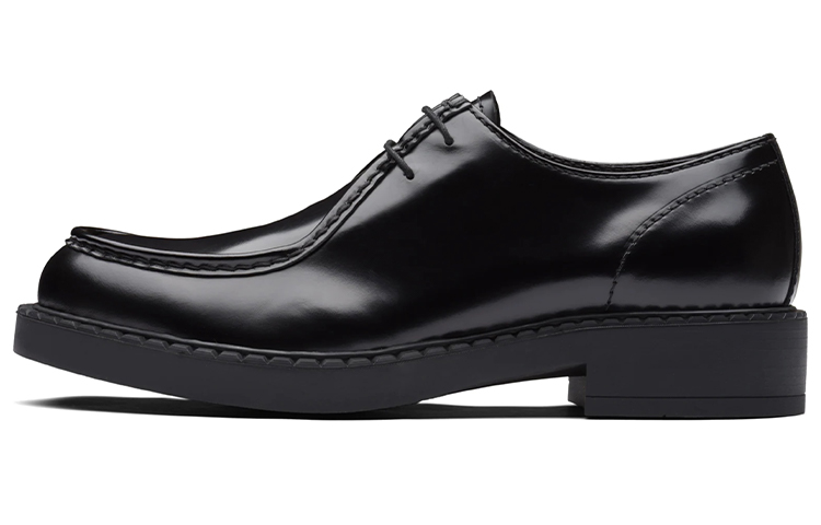 Prada Brushed Leather Lace-Up 'Black' 2EE346_055_F0002
