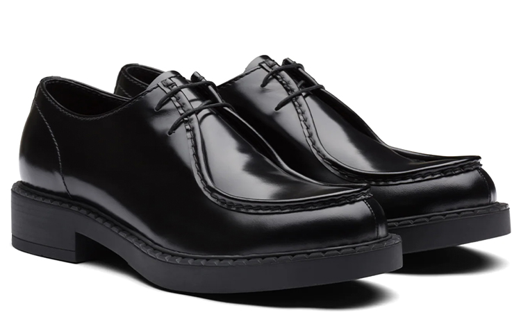Order Prada Brushed Leather Lace-Up 'Black' 2EE346_055_F0002