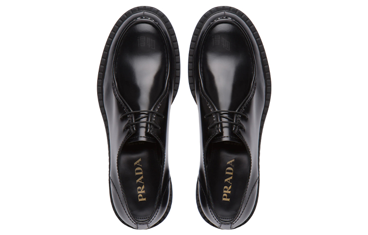 Lookbook Prada Brushed Leather Lace-Up 'Black' 2EE346_055_F0002