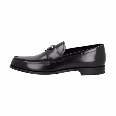 Prada Brushed Leather Loafer 'Black'
